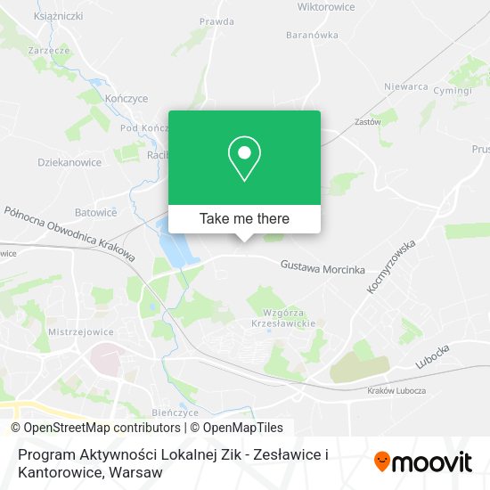 Program Aktywności Lokalnej Zik - Zesławice i Kantorowice map