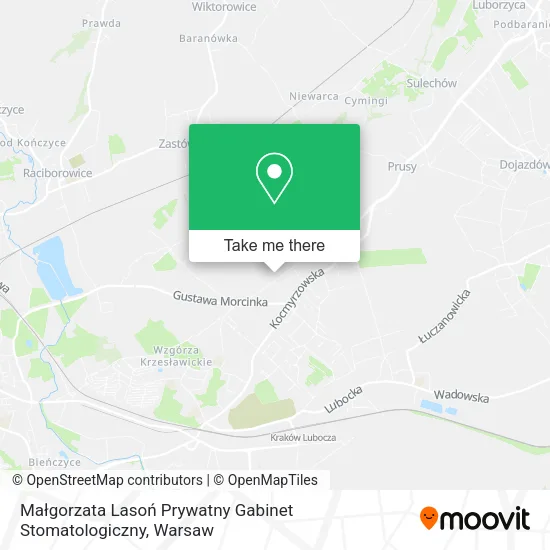 Карта Małgorzata Lasoń Prywatny Gabinet Stomatologiczny