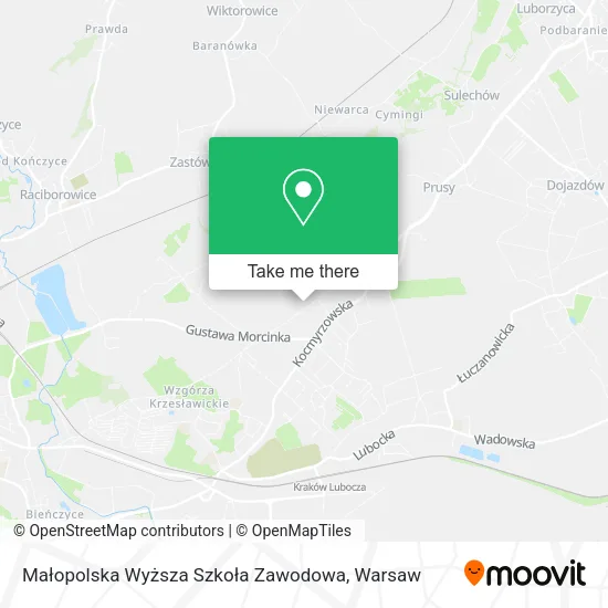 Карта Małopolska Wyższa Szkoła Zawodowa