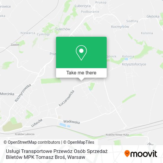 Usługi Transportowe Przewóz Osób Sprzedaż Biletów MPK Tomasz Broś map