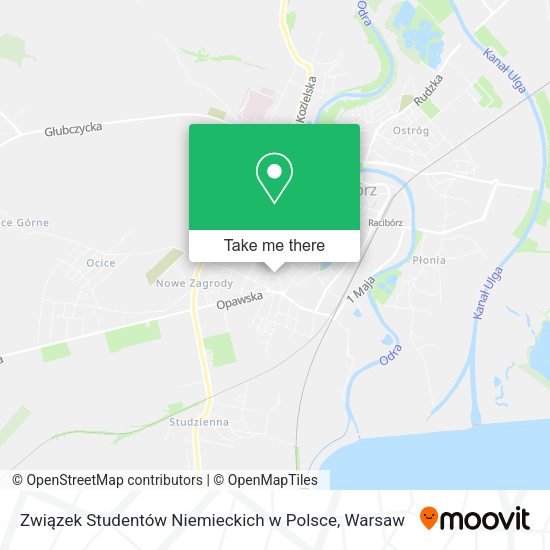 Związek Studentów Niemieckich w Polsce map