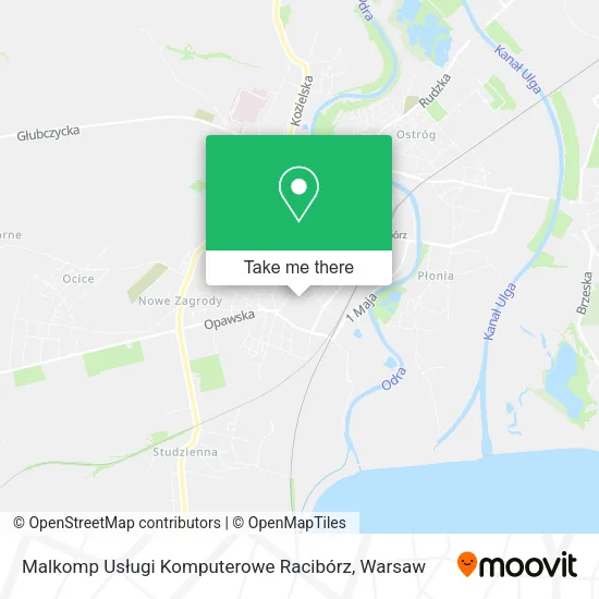Карта Malkomp Usługi Komputerowe Racibórz