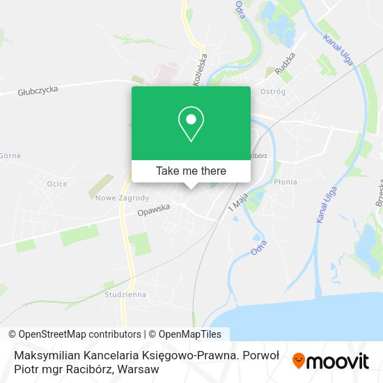 Maksymilian Kancelaria Księgowo-Prawna. Porwoł Piotr mgr Racibórz map