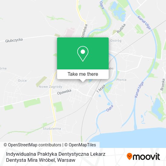 Indywidualna Praktyka Dentystyczna Lekarz Dentysta Mira Wróbel map