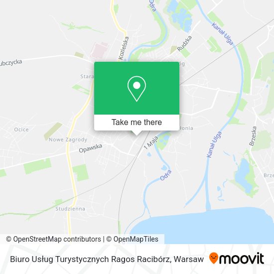 Biuro Usług Turystycznych Ragos Racibórz map