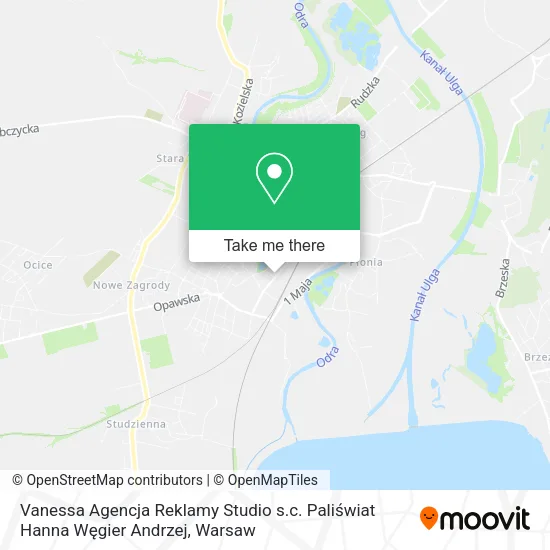 Vanessa Agencja Reklamy Studio s.c. Paliświat Hanna Węgier Andrzej map