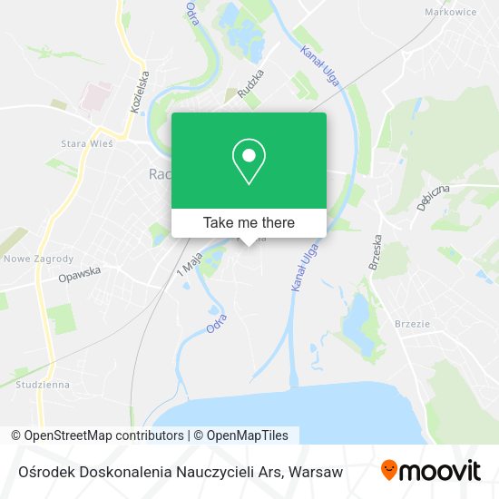 Ośrodek Doskonalenia Nauczycieli Ars map