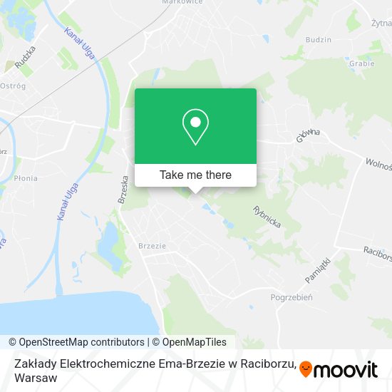 Zakłady Elektrochemiczne Ema-Brzezie w Raciborzu map