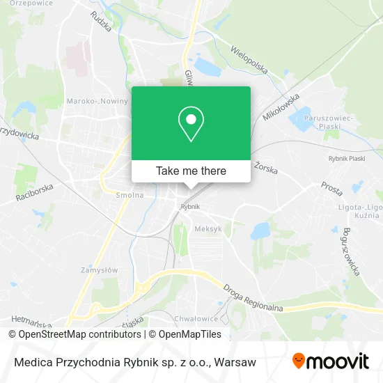 Карта Medica Przychodnia Rybnik sp. z o.o.