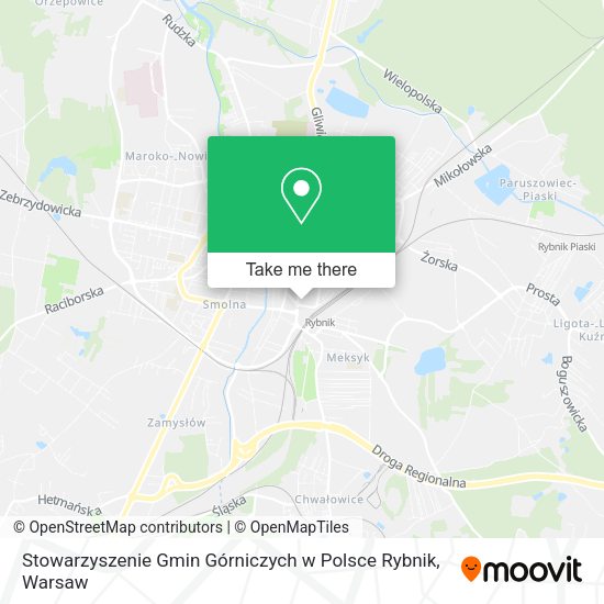 Stowarzyszenie Gmin Górniczych w Polsce Rybnik map