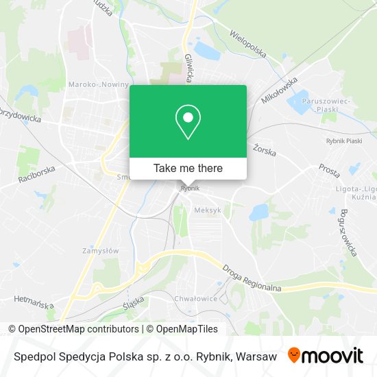 Карта Spedpol Spedycja Polska sp. z o.o. Rybnik