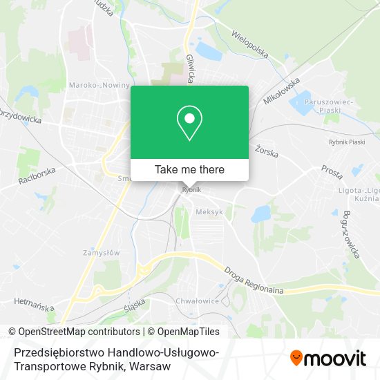 Карта Przedsiębiorstwo Handlowo-Usługowo-Transportowe Rybnik