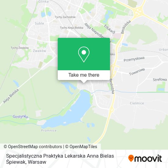 Specjalistyczna Praktyka Lekarska Anna Bielas Śpiewak map