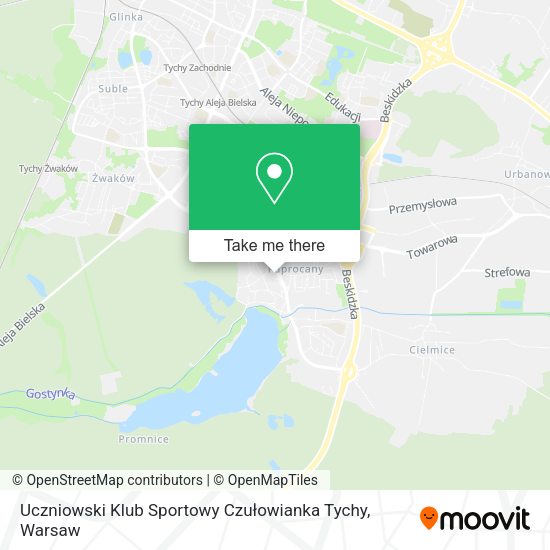 Uczniowski Klub Sportowy Czułowianka Tychy map