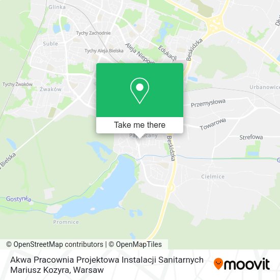 Akwa Pracownia Projektowa Instalacji Sanitarnych Mariusz Kozyra map