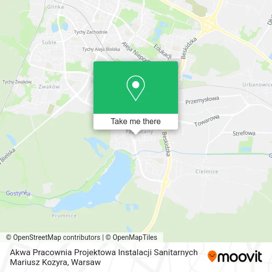 Карта Akwa Pracownia Projektowa Instalacji Sanitarnych Mariusz Kozyra