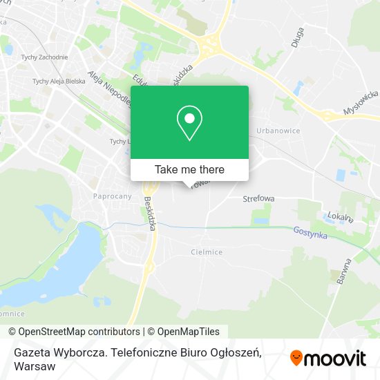 Карта Gazeta Wyborcza. Telefoniczne Biuro Ogłoszeń