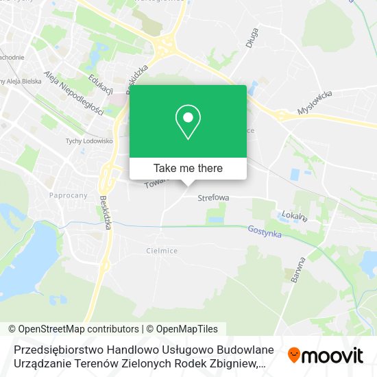 Przedsiębiorstwo Handlowo Usługowo Budowlane Urządzanie Terenów Zielonych Rodek Zbigniew map