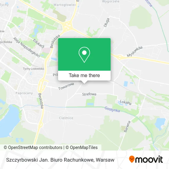 Карта Szczyrbowski Jan. Biuro Rachunkowe