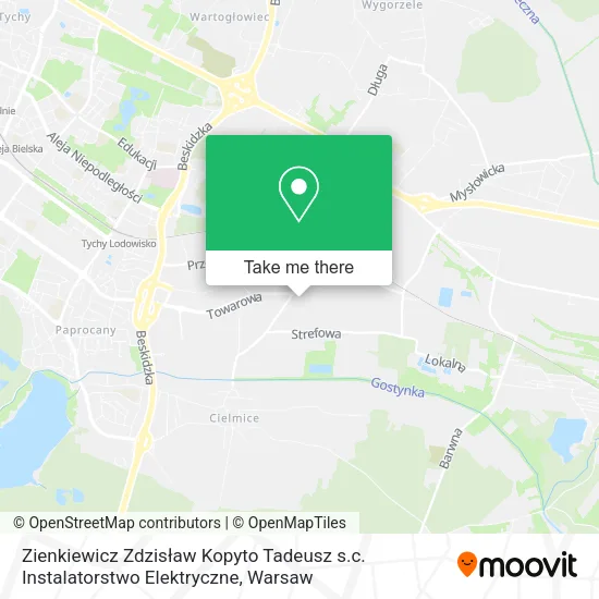 Карта Zienkiewicz Zdzisław Kopyto Tadeusz s.c. Instalatorstwo Elektryczne