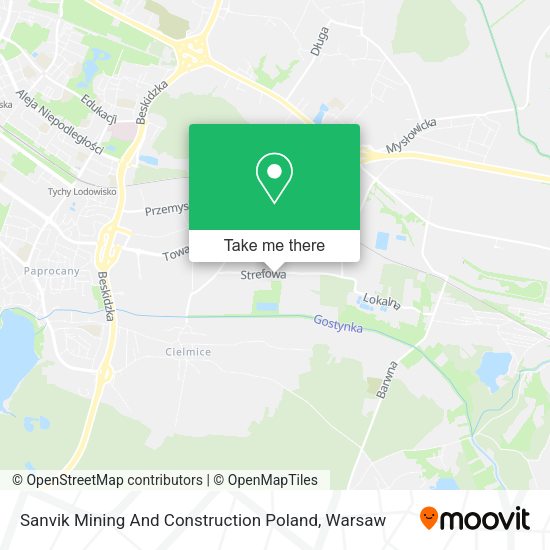 Sanvik Mining And Construction Poland map