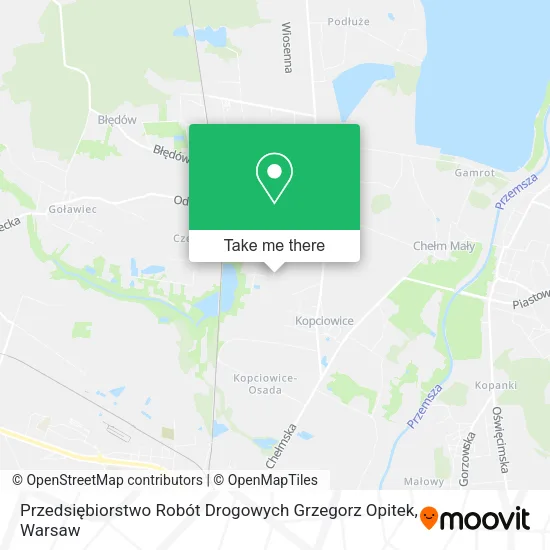 Карта Przedsiębiorstwo Robót Drogowych Grzegorz Opitek