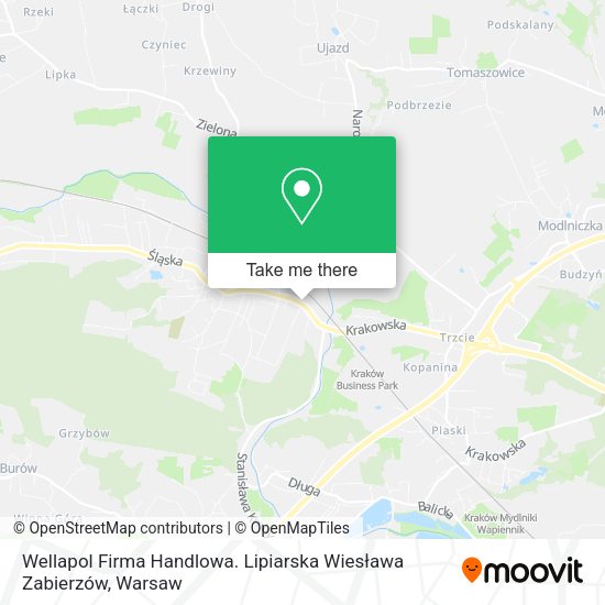 Wellapol Firma Handlowa. Lipiarska Wiesława Zabierzów map