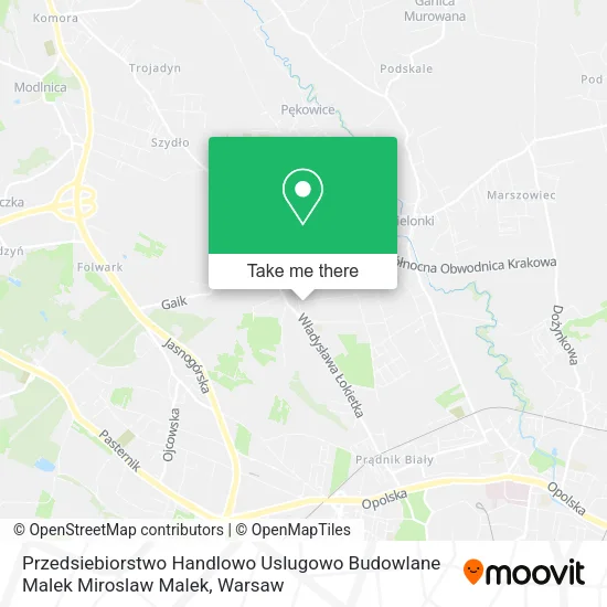 Карта Przedsiebiorstwo Handlowo Uslugowo Budowlane Malek Miroslaw Malek