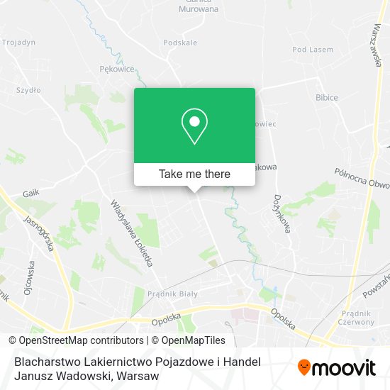 Blacharstwo Lakiernictwo Pojazdowe i Handel Janusz Wadowski map