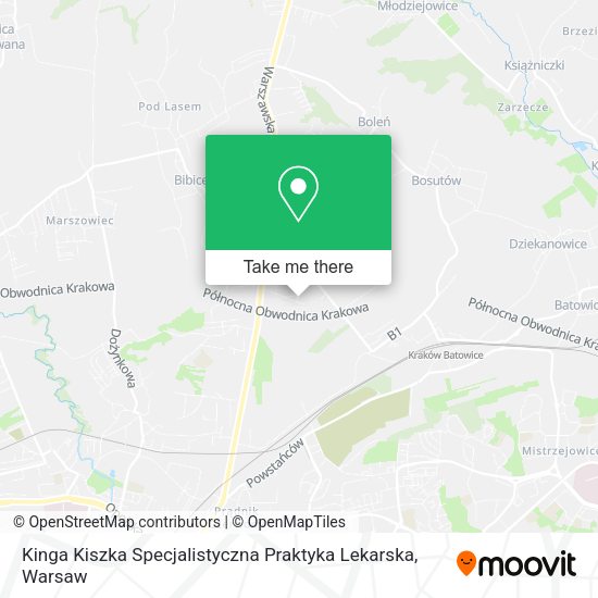 Kinga Kiszka Specjalistyczna Praktyka Lekarska map