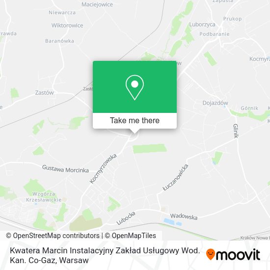 Kwatera Marcin Instalacyjny Zakład Usługowy Wod. Kan. Co-Gaz map