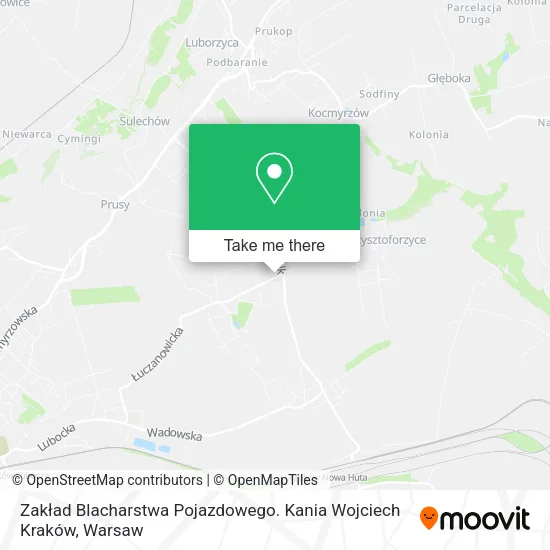 Карта Zakład Blacharstwa Pojazdowego. Kania Wojciech Kraków