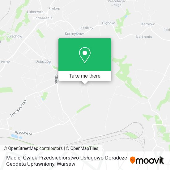 Maciej Ćwiek Przedsiebiorstwo Usługowo-Doradcze Geodeta Uprawniony map