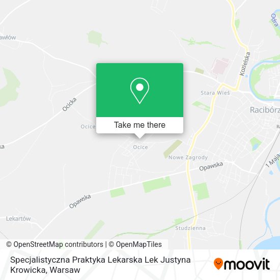 Specjalistyczna Praktyka Lekarska Lek Justyna Krowicka map