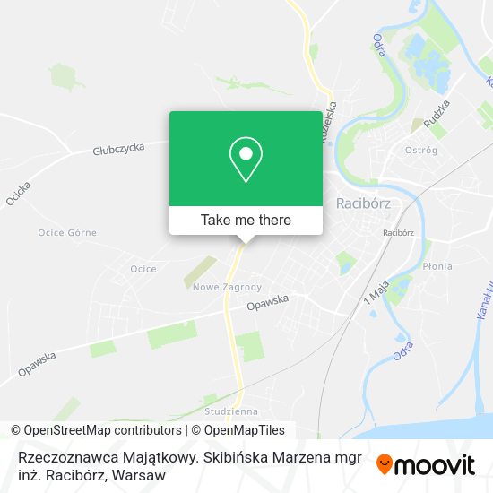 Rzeczoznawca Majątkowy. Skibińska Marzena mgr inż. Racibórz map