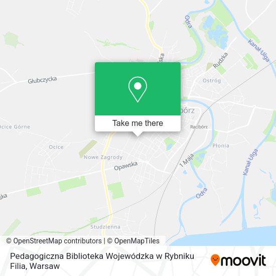 Pedagogiczna Biblioteka Wojewódzka w Rybniku Filia map