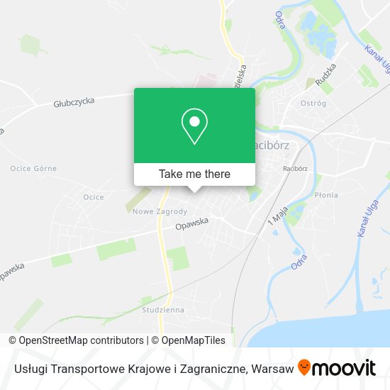 Карта Usługi Transportowe Krajowe i Zagraniczne