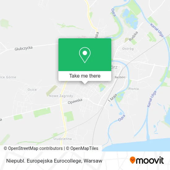 Карта Niepubl. Europejska Eurocollege