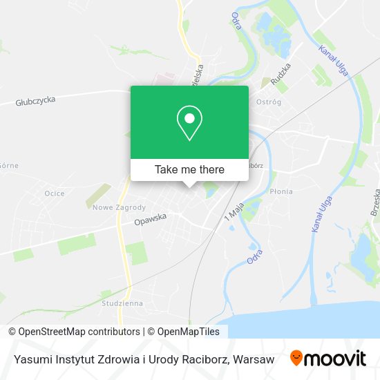 Yasumi Instytut Zdrowia i Urody Raciborz map