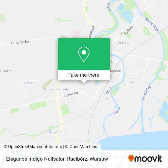 Elegance Indigo Nailsalon Racibórz map
