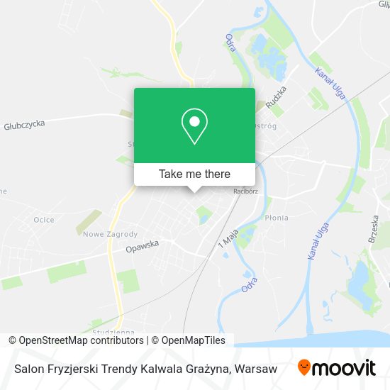 Salon Fryzjerski Trendy Kalwala Grażyna map