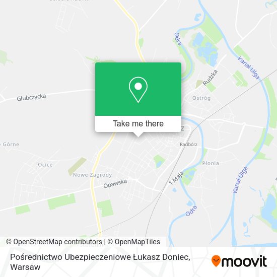 Pośrednictwo Ubezpieczeniowe Łukasz Doniec map