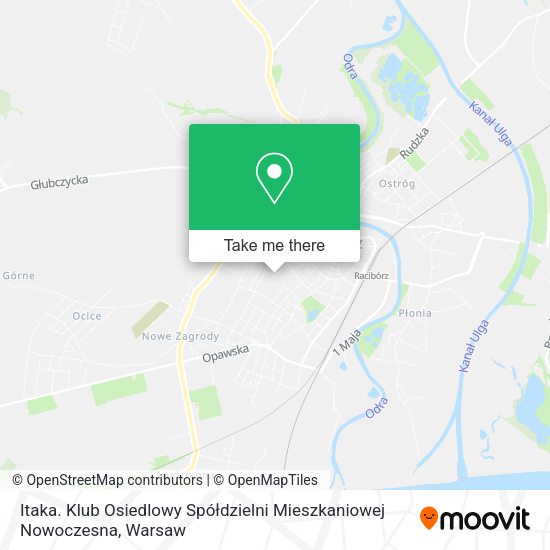 Itaka. Klub Osiedlowy Spółdzielni Mieszkaniowej Nowoczesna map