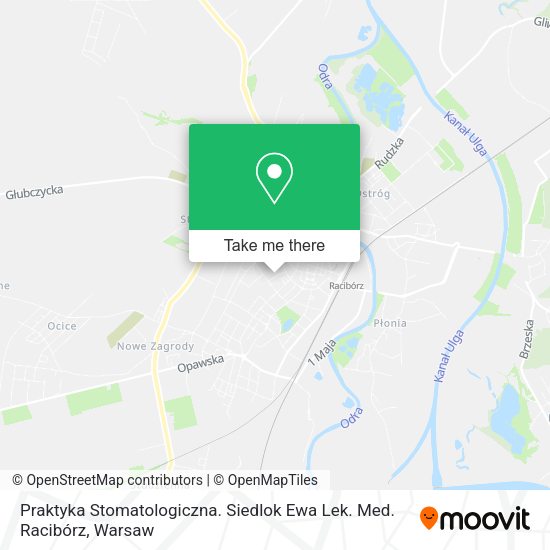 Praktyka Stomatologiczna. Siedlok Ewa Lek. Med. Racibórz map