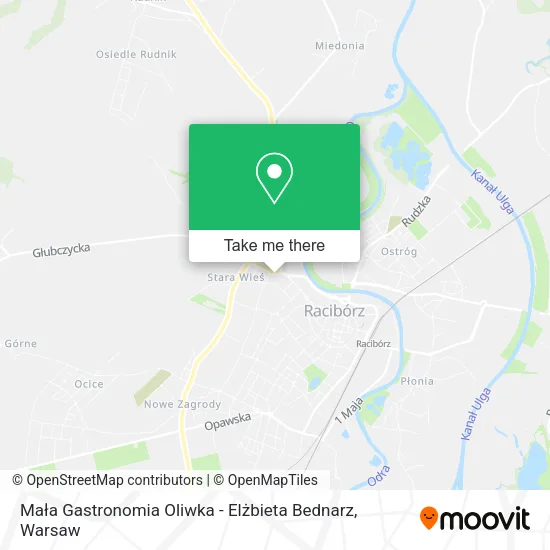 Карта Mała Gastronomia Oliwka - Elżbieta Bednarz