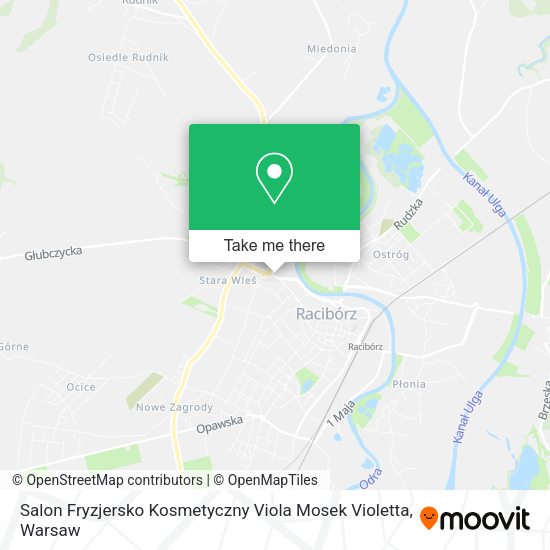 Карта Salon Fryzjersko Kosmetyczny Viola Mosek Violetta