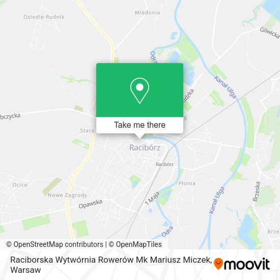 Raciborska Wytwórnia Rowerów Mk Mariusz Miczek map