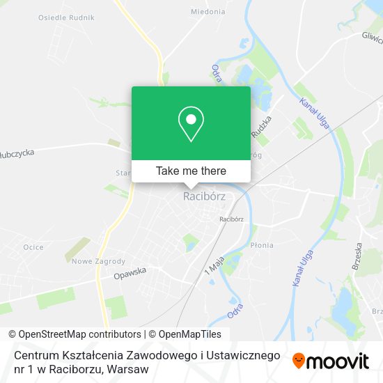 Centrum Kształcenia Zawodowego i Ustawicznego nr 1 w Raciborzu map