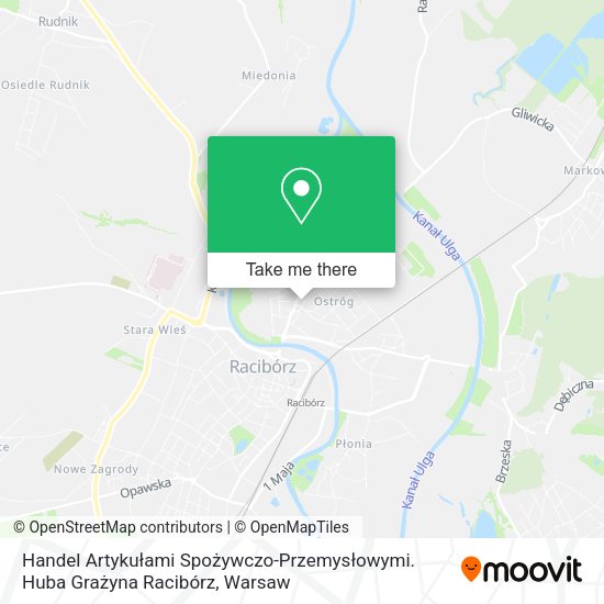 Handel Artykułami Spożywczo-Przemysłowymi. Huba Grażyna Racibórz map