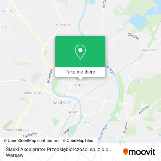 Карта Śląski Akcelerator Przedsiębiorczości sp. z o.o.